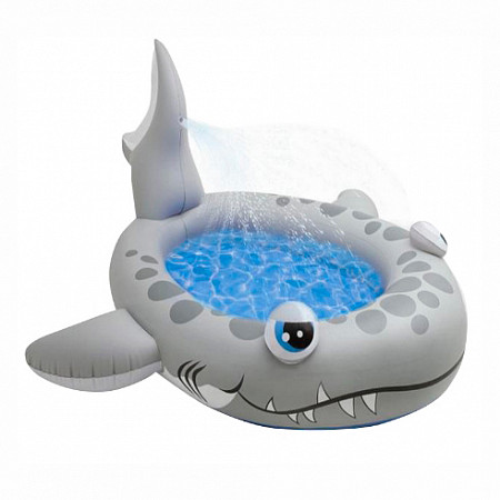 На картинке изображен Бассейн Intex Shark Spray 57433 Бассейн Intex Shark Spray 57433