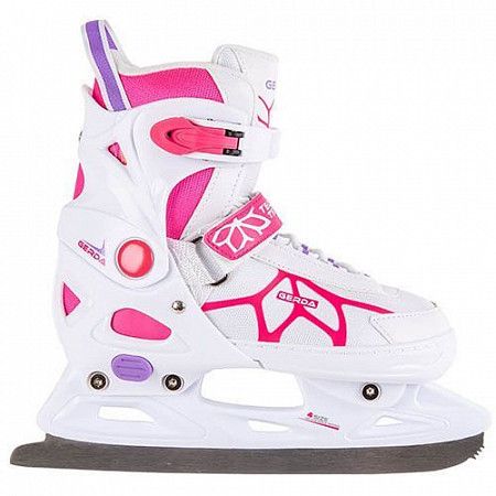 Раздвижные детские коньки Tech Team Gerda White/Pink