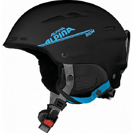 Шлем горнолыжный Alpina Biom Black/Cyan Mat 