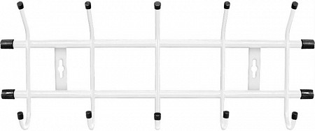 На картинке изображен Вешалка для одежды Nika настенная белая ВН5 Вешалка для одежды Nika настенная белая ВН5