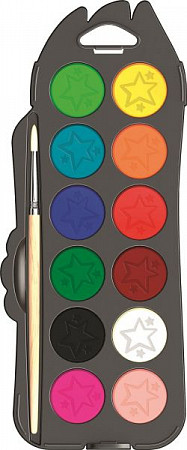 На картинке изображен Акварельные краски Maped Color'Peps с кисточкой 811520 Акварельные краски Maped Color'Peps с кисточкой 811520