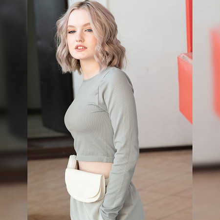 Поясная сумка женская Ors Oro OMS-0155 white