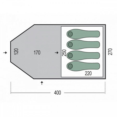 Палатка Pinguin Campus 4