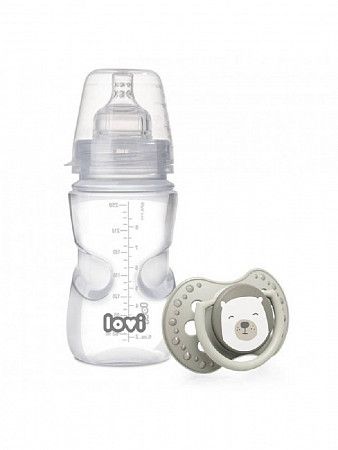 Набор Lovi бутылочка пластиковая+пустышка силиконовая Buddy Bear 0205exp