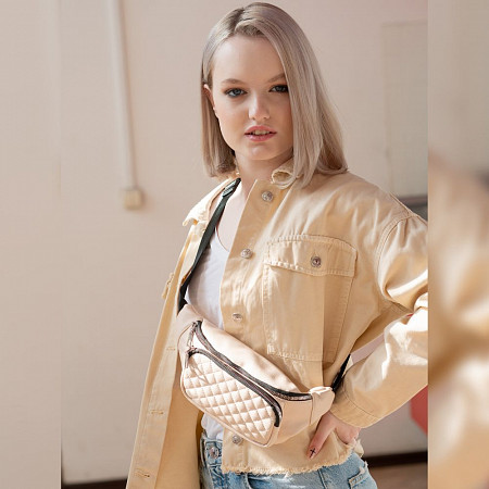 Поясная сумка женская Ors Oro OMS-0156 milk