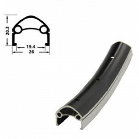 На картинке изображен Обод Horst 26" двойной H35231 559х26/19,4х20,3мм 00-180941 Обод Horst 26" двойной H35231 559х26/19,4х20,3мм 00-180941