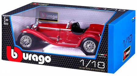 Коллекционная машина Bburago Alfa Romeo 8C 2300 Spyder Touring (18-12063) red