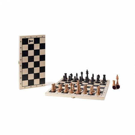 Шахматы Объедовская фабрика Игрушки Классические буковые с малой деревянной доской 337-19