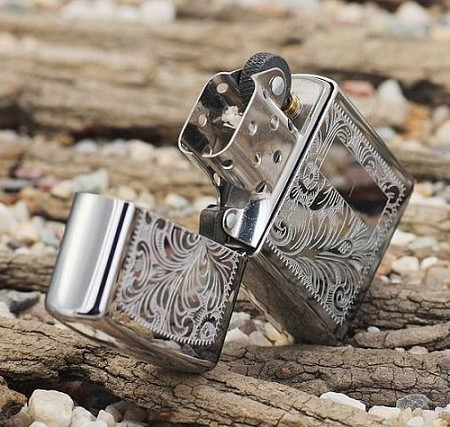 Зажигалка Zippo Venetian High Polish Chrome 352