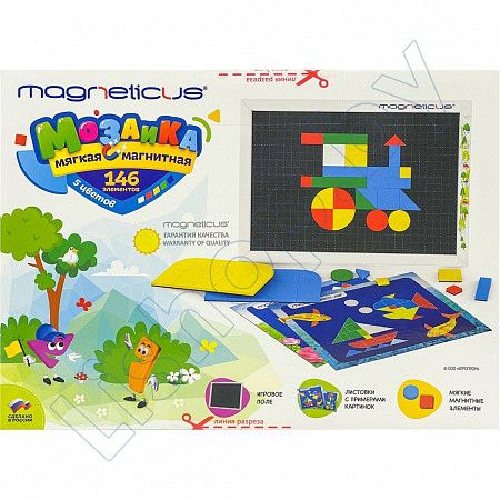 На картинке изображен Мозаика Magneticus 3+ Листок с примерами (MM-146) Мозаика Magneticus 3+ Листок с примерами (MM-146)