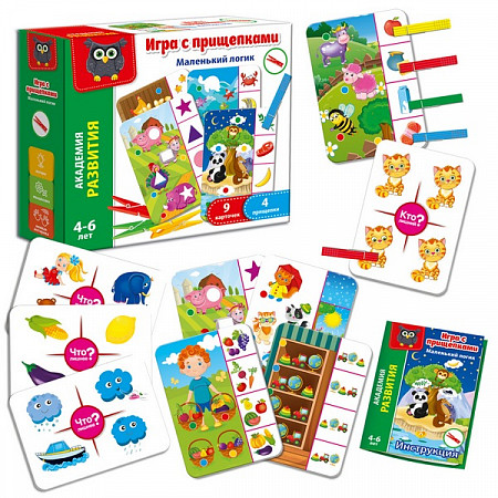 Игра с прищепками Vladi Toys Маленький логик VT5303-03
