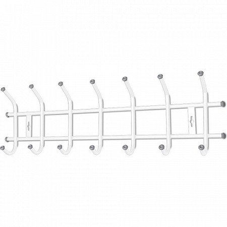 На картинке изображен Вешалка для одежды Nika настенная белая ВНТ7 Вешалка для одежды Nika настенная белая ВНТ7