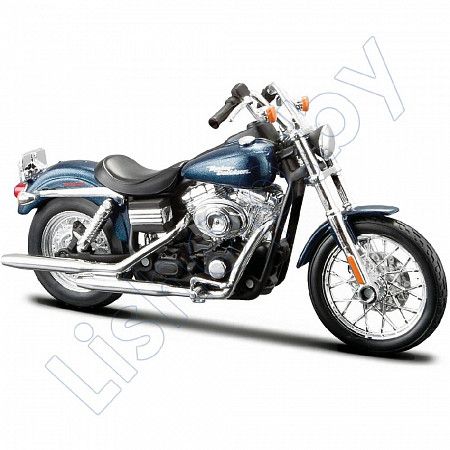 Масштабная модель мотоцикла Maisto 1:18 Harley Davidson 2006 FXBI Dyna Street Bob (31360) blue