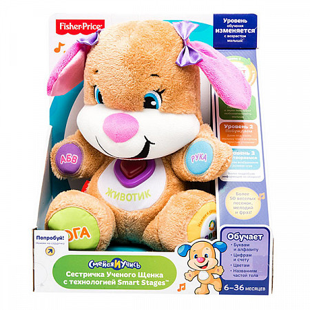 Интерактивная игрушка Fisher Price Сестричка Ученого Щенка CJY86