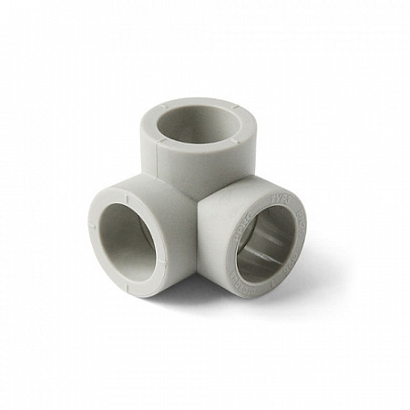 Тройник полипропиленовый Pro Aqua PP-R двухплоскостной 25 grey PA17310PG