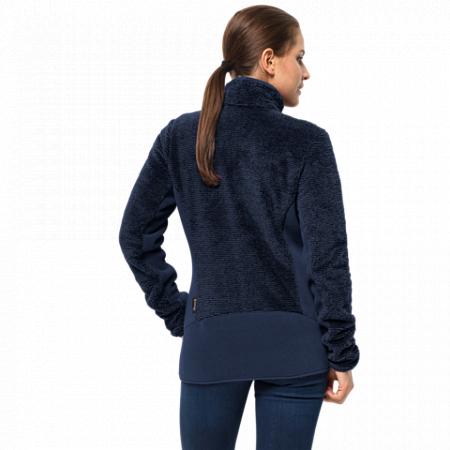Джемпер женский Jack Wolfskin Pine Leaf Jacket Women midnight blue stripes