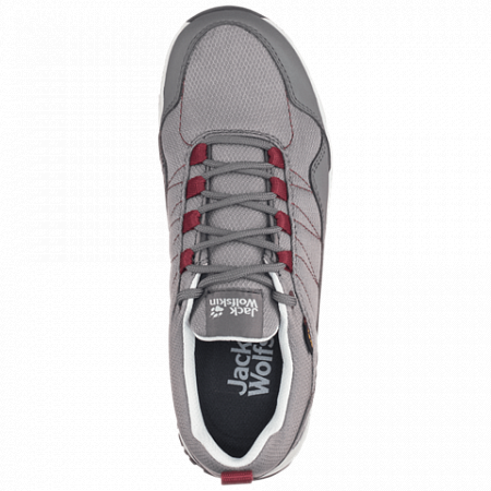 Полуботинки женские Jack Wolfskin Maze Texapore Low W tarmac grey / burgundy