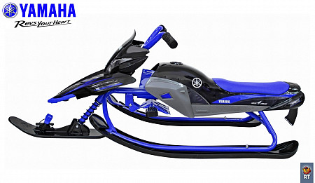 Снегокат Yamaha Apex Snow Bike Titanium black/blue