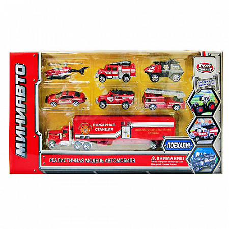 Набор автомобилей Play Smart Миниавто Служба спасения