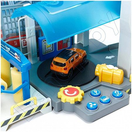 Игровой набор Bburago Street Fire Автомойка с машинкой (18-30406) orange