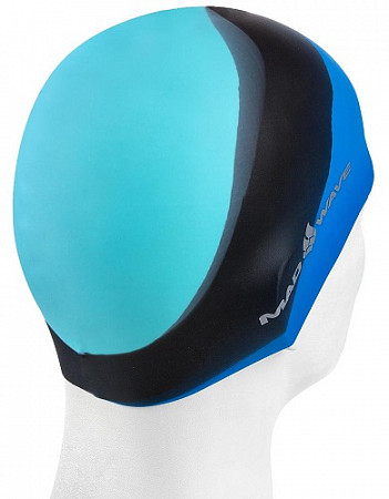 Шапочка для бассейна (плавания) взрослая Mad Wave Multi Adult blue/black