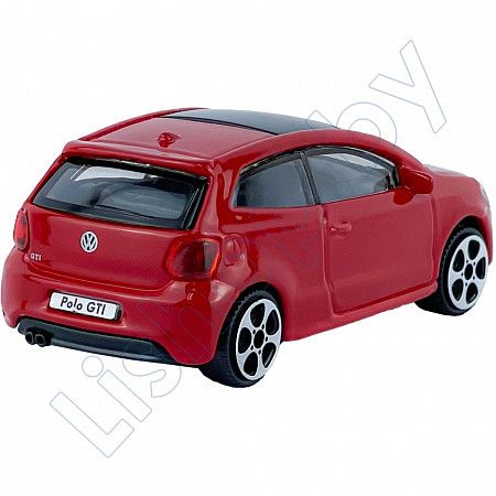 Машинка Bburago 1:43 Volkswagen Polo GTI Mark 5 (18-30000/18-30233) red