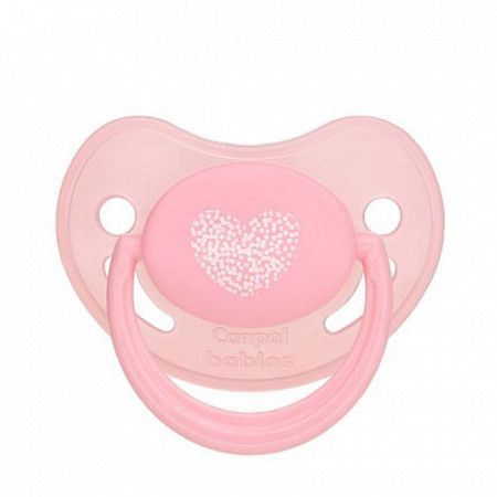 Пустышка силиконовая ортодонтическая 18+ мес. Canpol babies Pastelove (22/421) pink