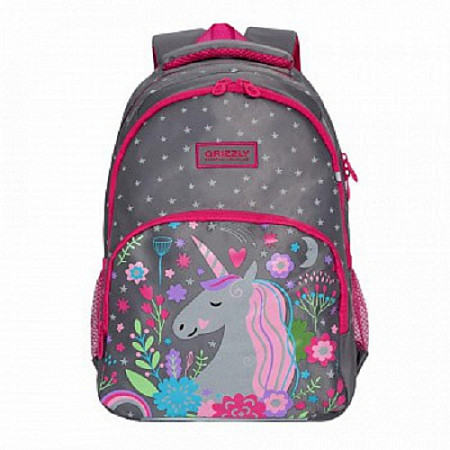 Рюкзак школьный GRIZZLY RG-966-1 /3 grey