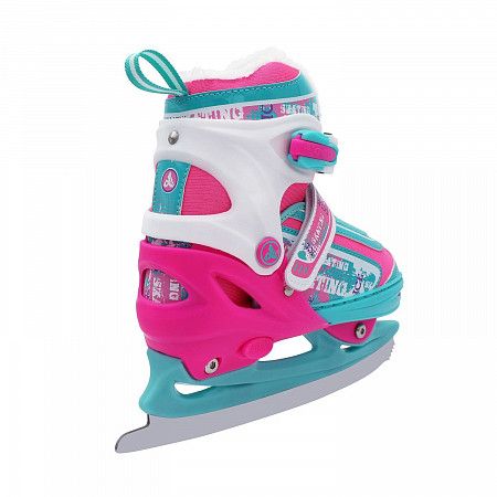 На картинке изображен Раздвижные коньки Alpha Caprice Player blue/pink Раздвижные коньки Alpha Caprice Player blue/pink