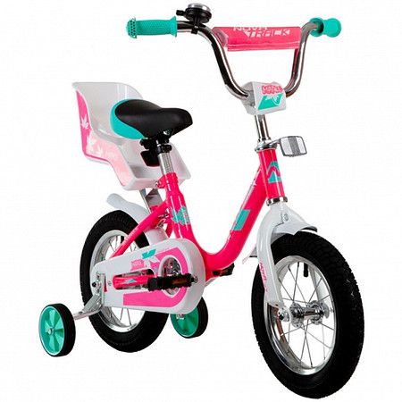 На картинке изображен Велосипед Novatrack Maple 12" (2021) 124MAPLE.PN21 pink Велосипед Novatrack Maple 12" (2021) 124MAPLE.PN21 pink