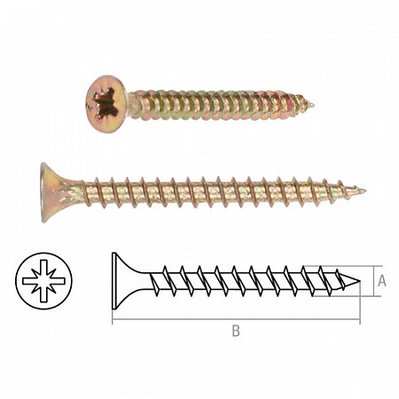 Шуруп универсальный Starfix желтый цинк 5.0х35 мм ЦБ-0692310528