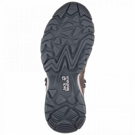 На картинке изображен Ботинки женские Jack Wolfskin Rock Hunter Texapore Mid W siltstone Ботинки женские Jack Wolfskin Rock Hunter Texapore Mid W siltstone