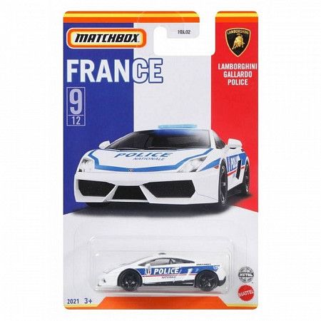 Машинка Matchbox France Lamborghini Gallardo Police 9/12 (HBL02 HBL08) коллекция 2021