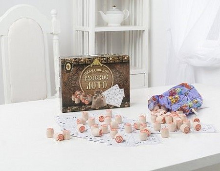 На картинке изображен Настольная игра Русское лото 180-18 Настольная игра Русское лото 180-18