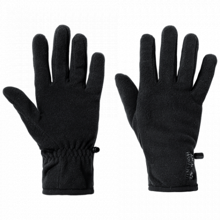 На картинке изображен Перчатки мужские Jack Wolfskin Nanuk Ecosphere 100 Glove black Перчатки мужские Jack Wolfskin Nanuk Ecosphere 100 Glove black