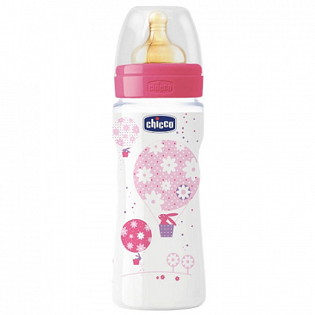 Бутылочка Chicco Well-Being Girl 4+ мес 330 мл 00020634100050