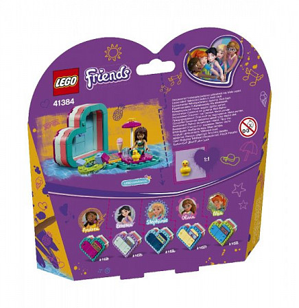 На картинке изображен Конструктор LEGO Friends Летняя шкатулка-сердечко для Андреа 41384 Конструктор LEGO Friends Летняя шкатулка-сердечко для Андреа 41384