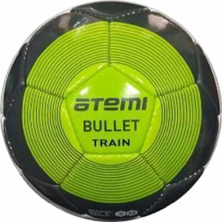 Мяч футбольный Atemi Bullet train PU 5р white/grey/green