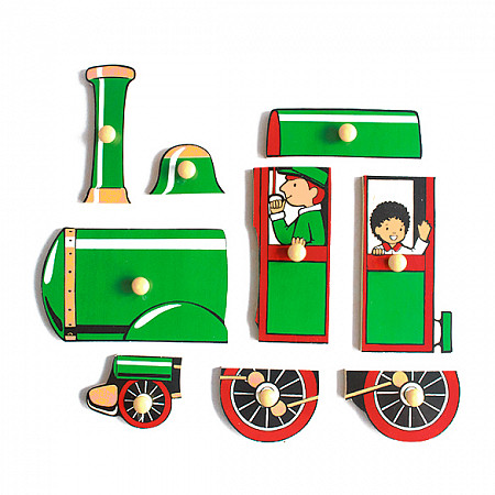 Игрушка детская деревянная Поезд Паровоз 1012