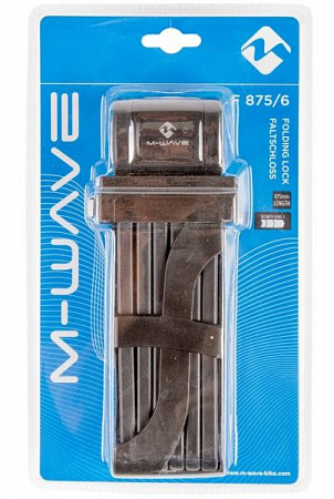 На картинке изображен Замок велосипедный M-Wave складной 875 мм black 5-230194 Замок велосипедный M-Wave складной 875 мм black 5-230194