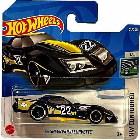 Машинка Hot Wheels Базовой коллекции '76 Greenwood Corvette 21/250 (5785 HCV23) mainline 2022