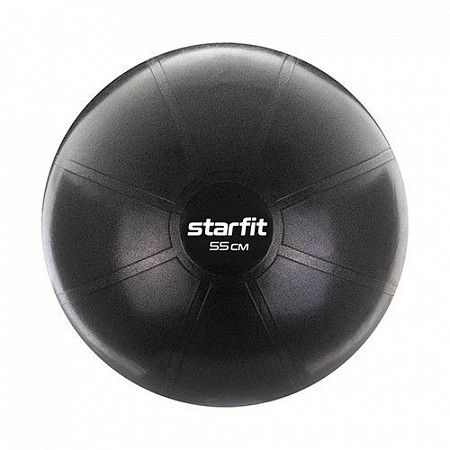 Фитбол высокой плотности Starfit Pro GB-107 антивзрыв 55 см black