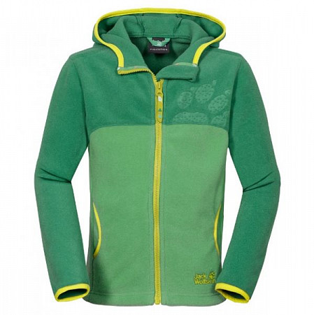 На картинке изображен Джемпер детский Jack Wolfskin Squirrel 2 Jkt K 1605681 green Джемпер детский Jack Wolfskin Squirrel 2 Jkt K 1605681 green