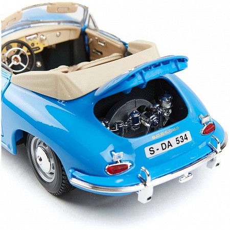 Машинка Bburago 1:18 Porsche 356B Cabriolet 1961 (18-12025) blue