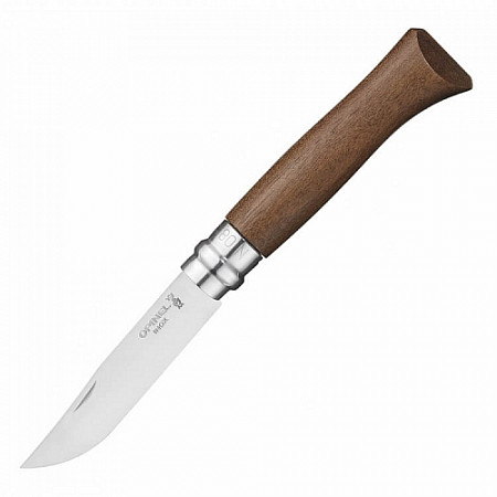 На картинке изображен Нож Opinel №8 ореховая рукоять 000648 002022 Нож Opinel №8 ореховая рукоять 000648 002022
