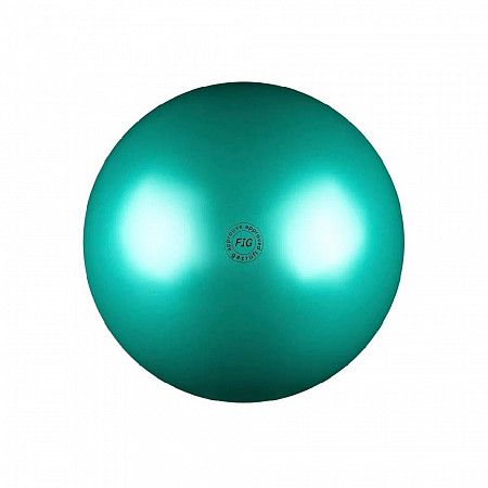 Мяч для художественной гимнастики Нужный спорт FIG металлик 19 см AB2801 green