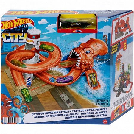 Игровой набор Hot Wheels City Octopus Invasion Attack (HDR31)