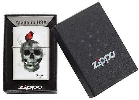 Зажигалка Zippo Steven Spazuk Skull Cardinal 29644