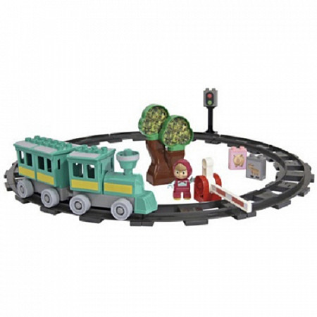 Конструктор Big Маша и Медведь, Железная дорога, 32 дет 800057095