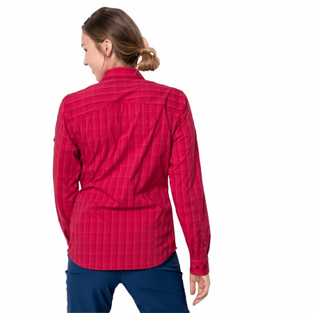 Рубашка женская Jack Wolfskin Centaura Flex Shirt W scarlet checks